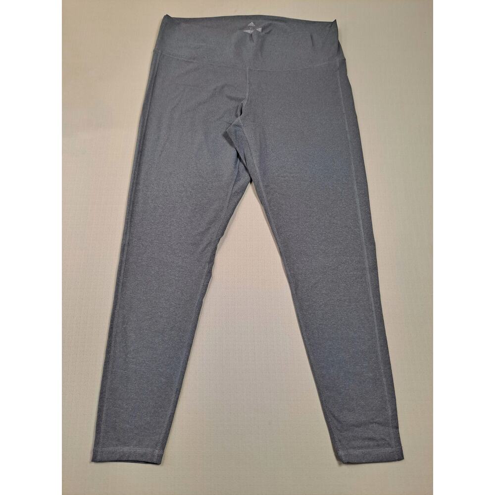 Adidas Women's XL Leggings Gray Full Length Tapered Leg Activewear
